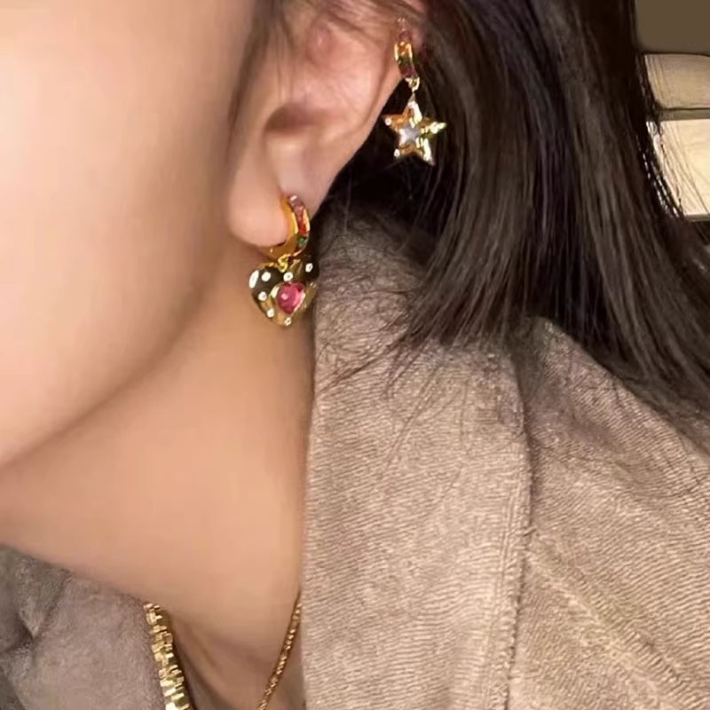 Whimsical Star & Heart Earrings