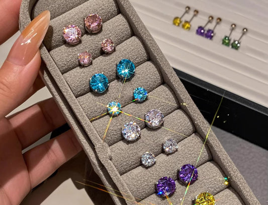 Candy Diamond Stud Earrings
