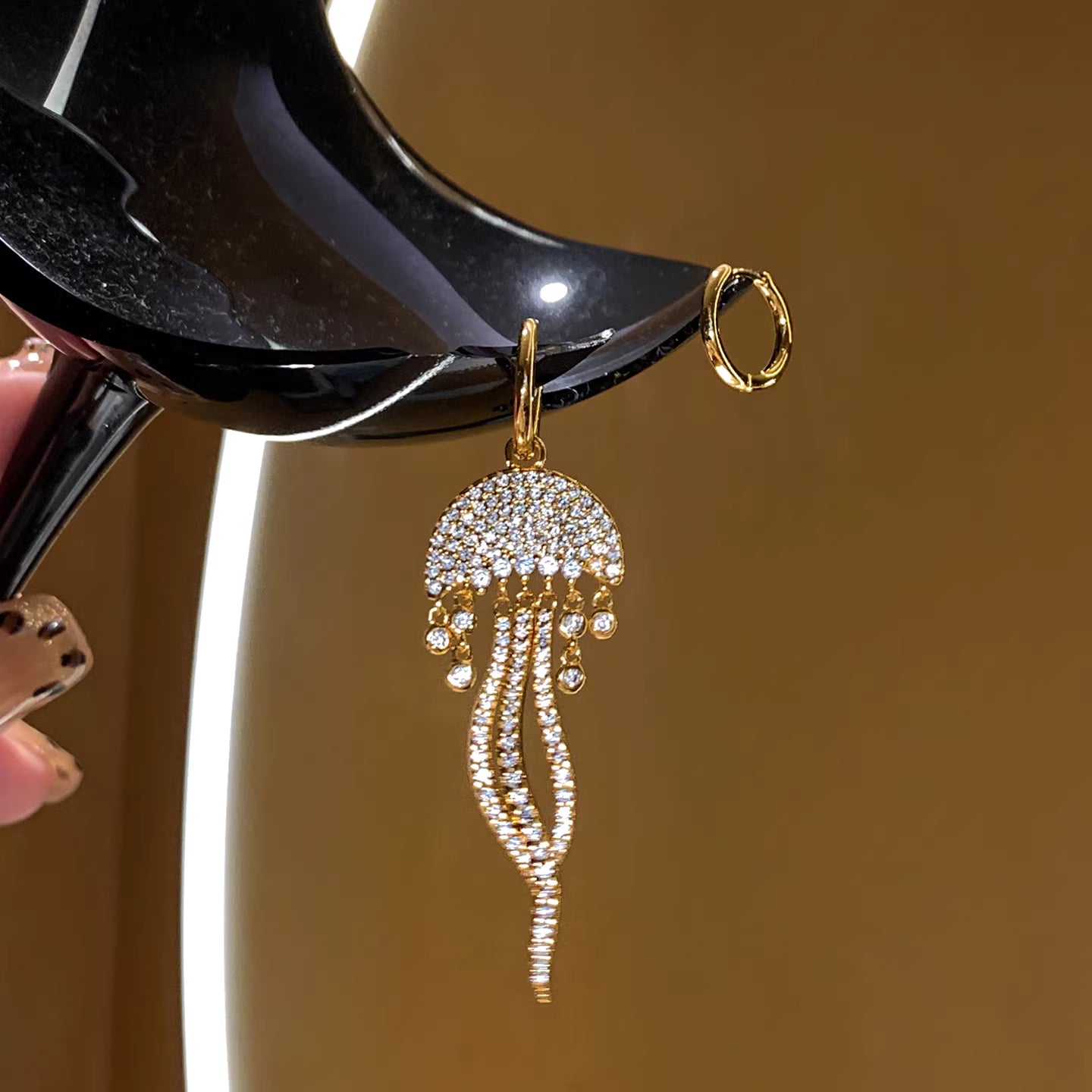 Whimsical Jellyfish Tassel Earrings